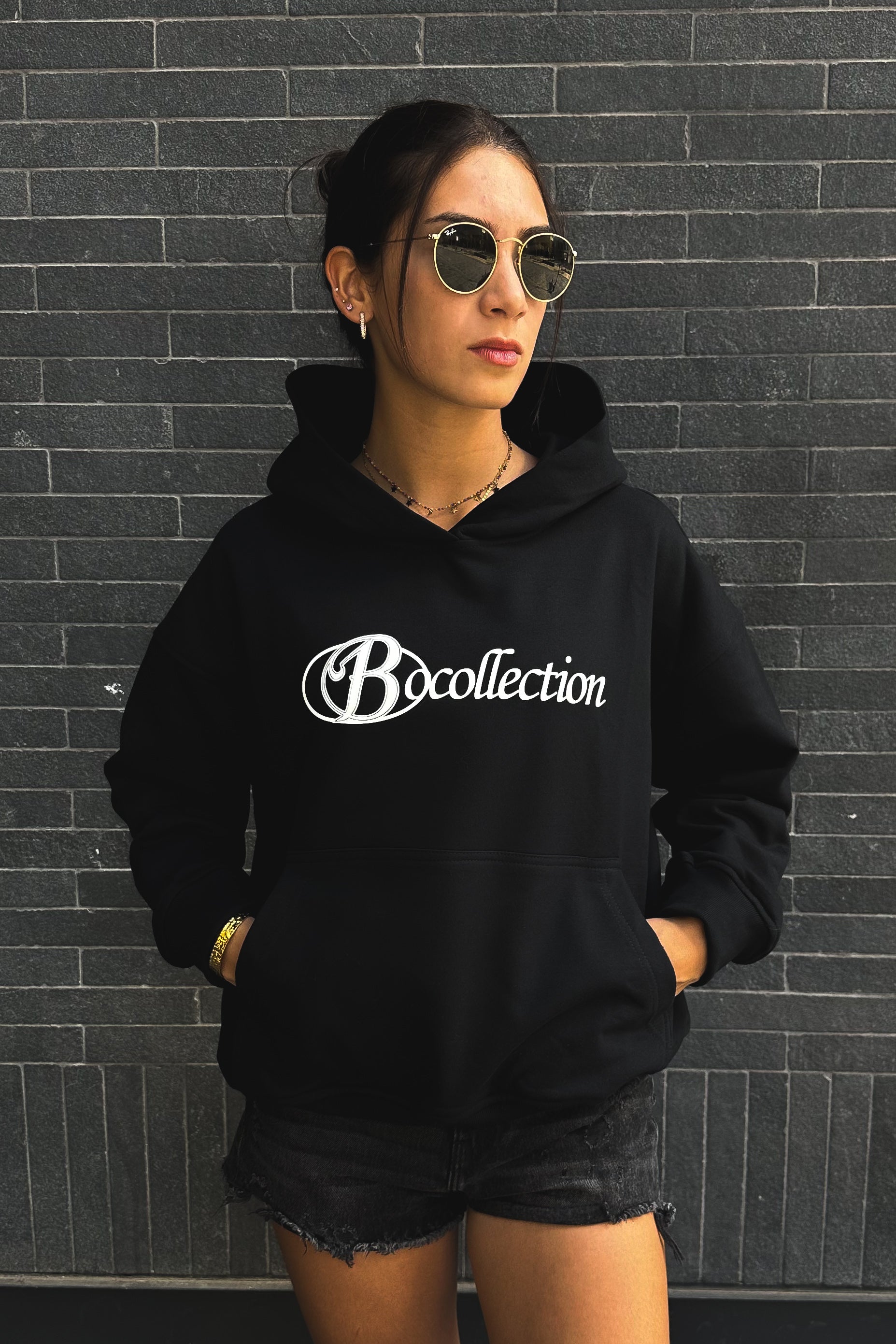 Hoodie black big logo 3D - Classic series