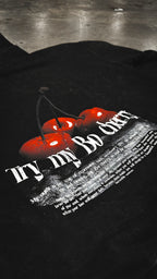 Hoodie jaspeado oversize Try my Bo cherry