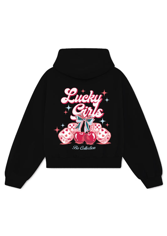 Hoodie oversize black Bo Lucky girls - Summer series