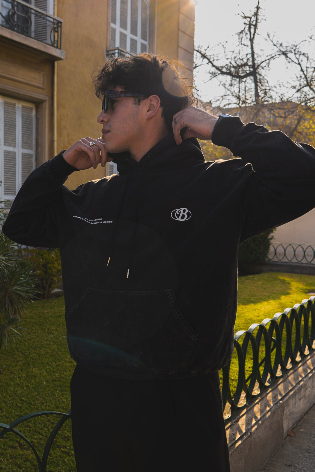 Hoodie Bo exclusive club acid wash