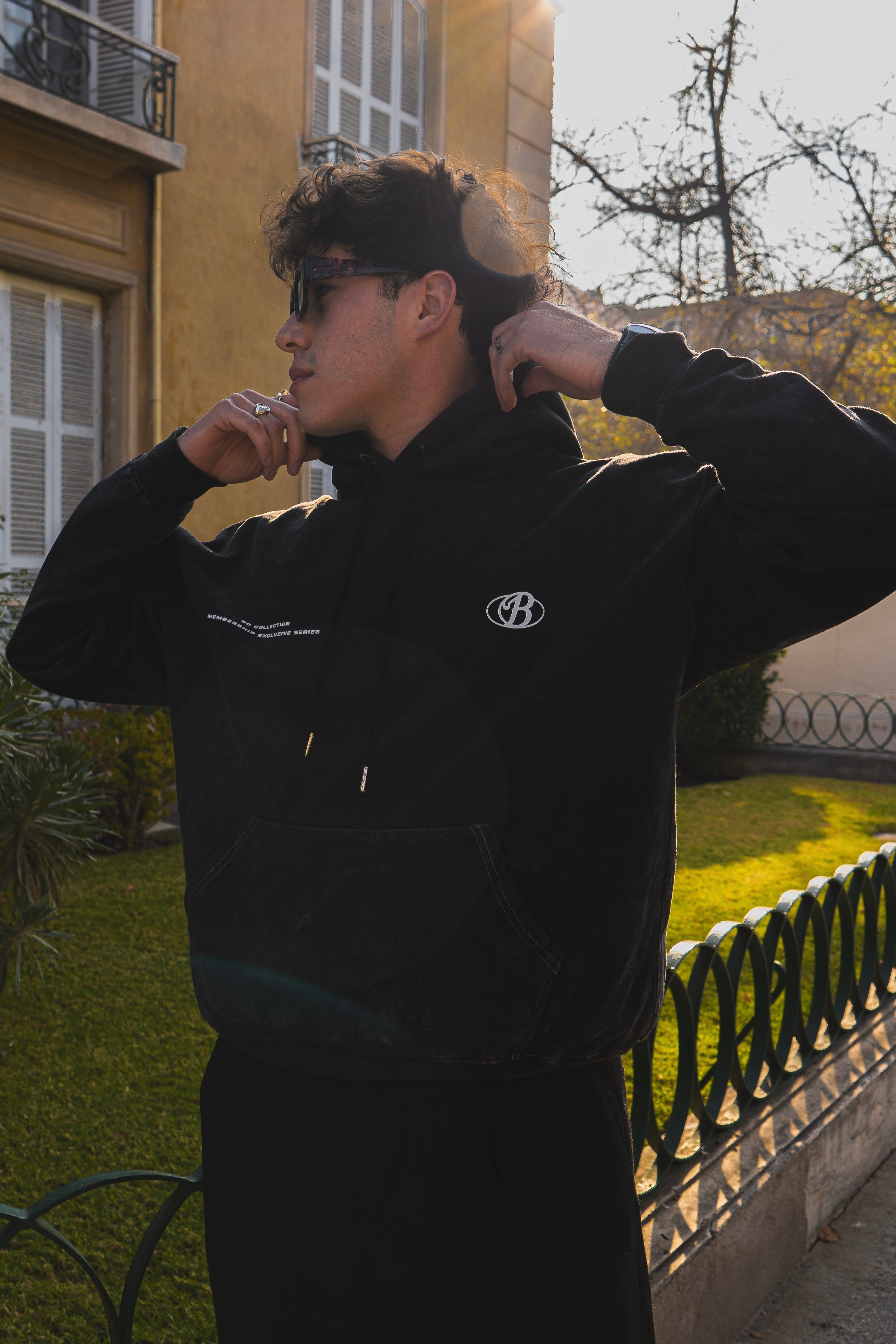 Hoodie Bo exclusive club acid wash