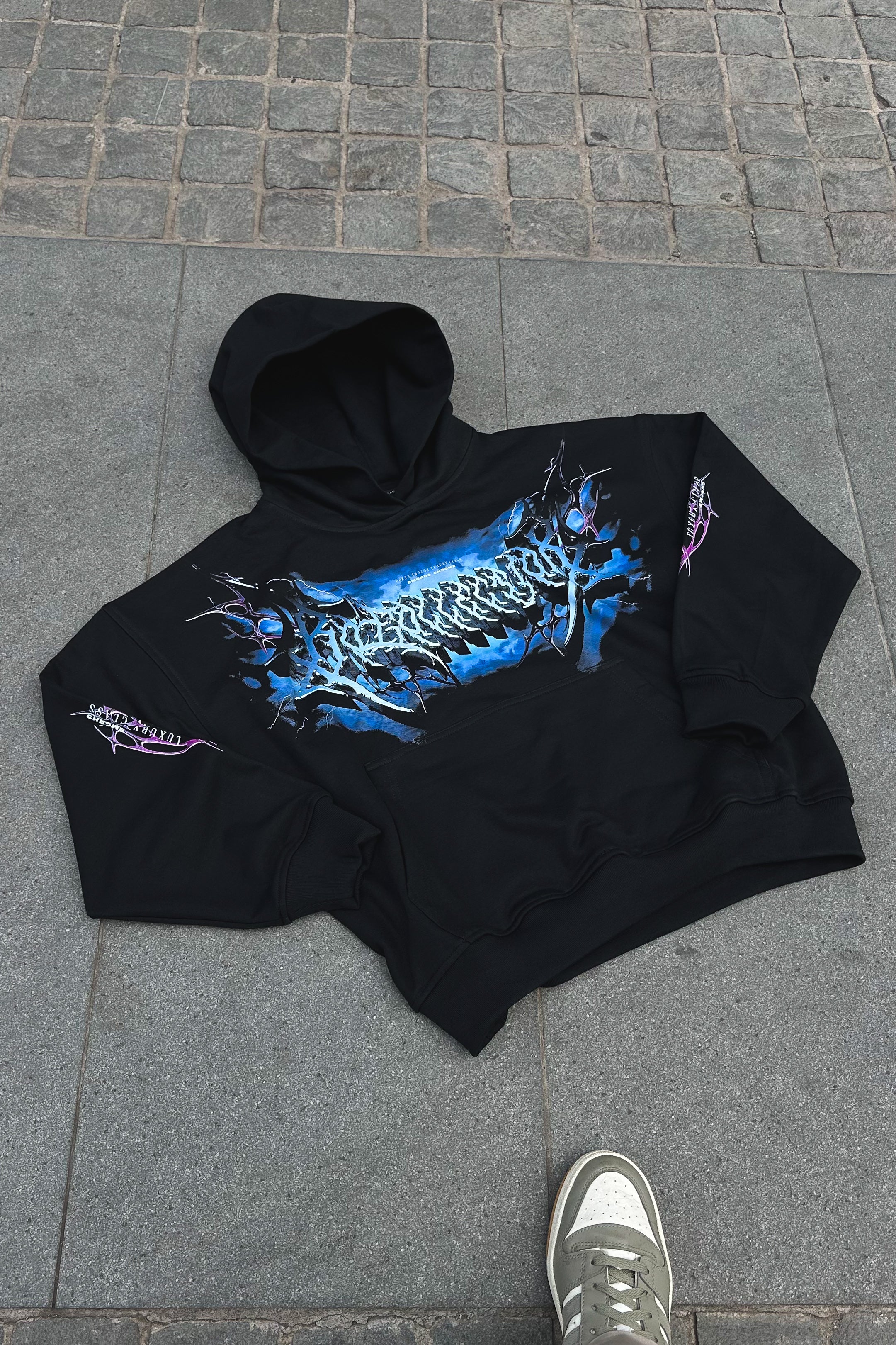 Hoodie Luxury class chrome blue special edition