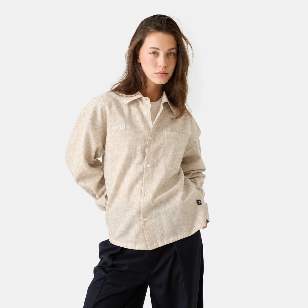 Camisa boxy beige elite club