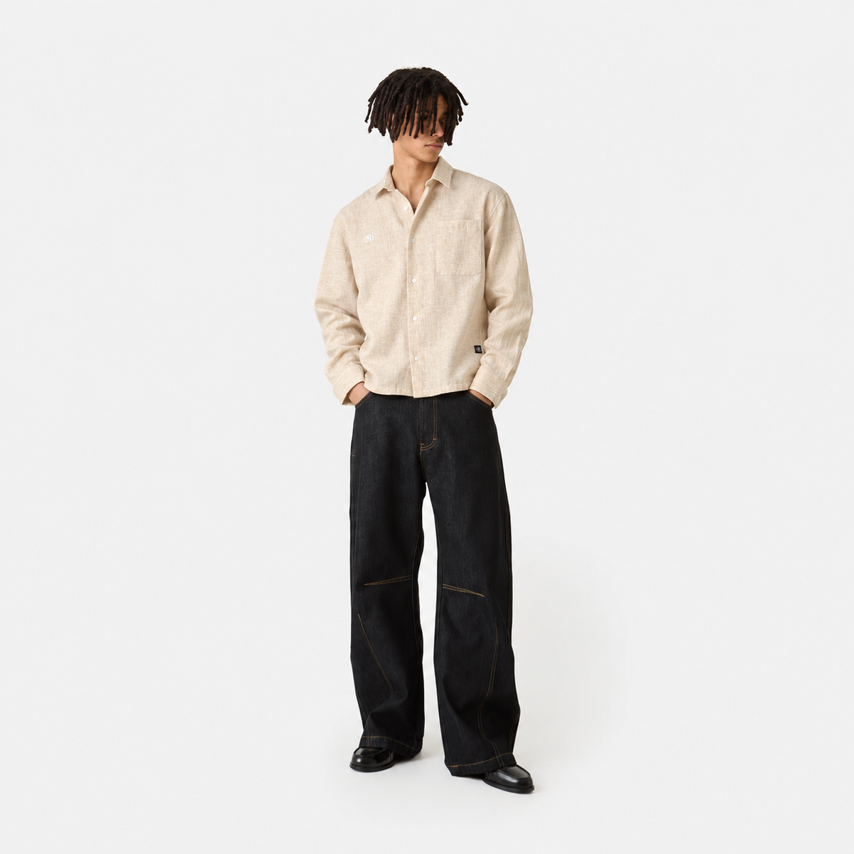 Camisa boxy beige elite club
