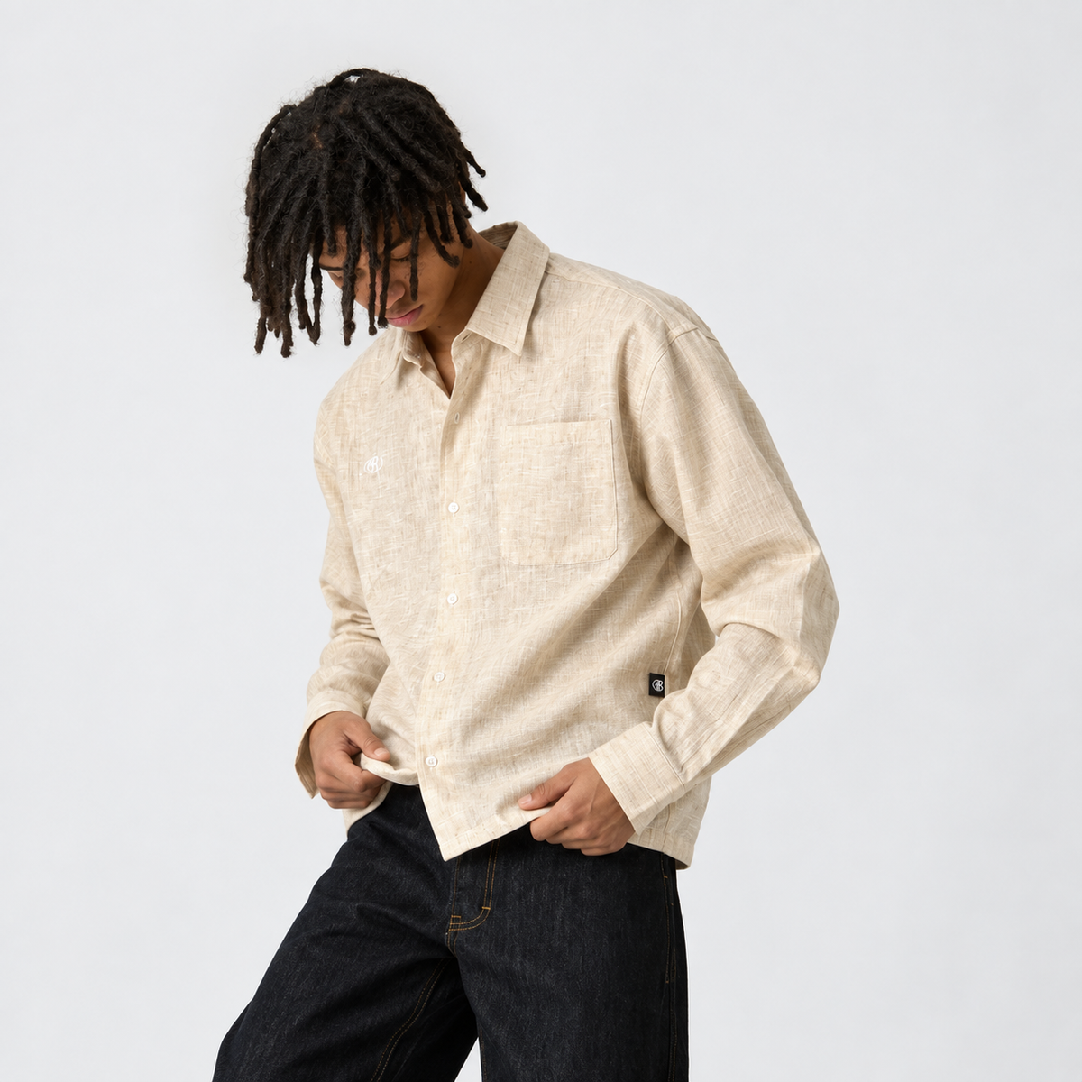 Camisa boxy beige elite club