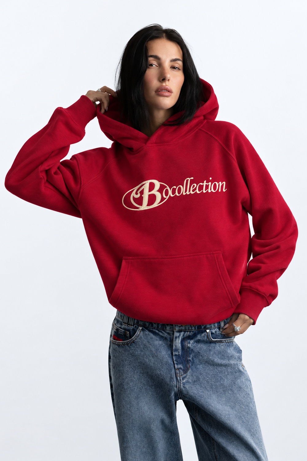 Polerón rojo big logo 3D
