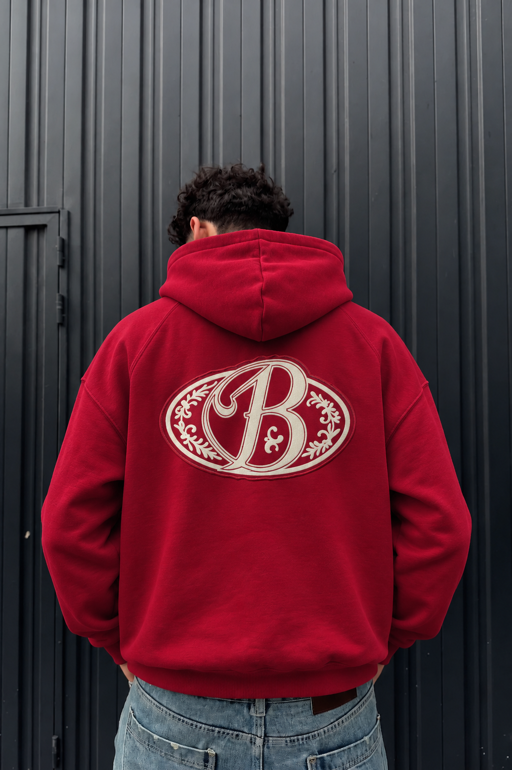 Polerón rojo big logo 3D