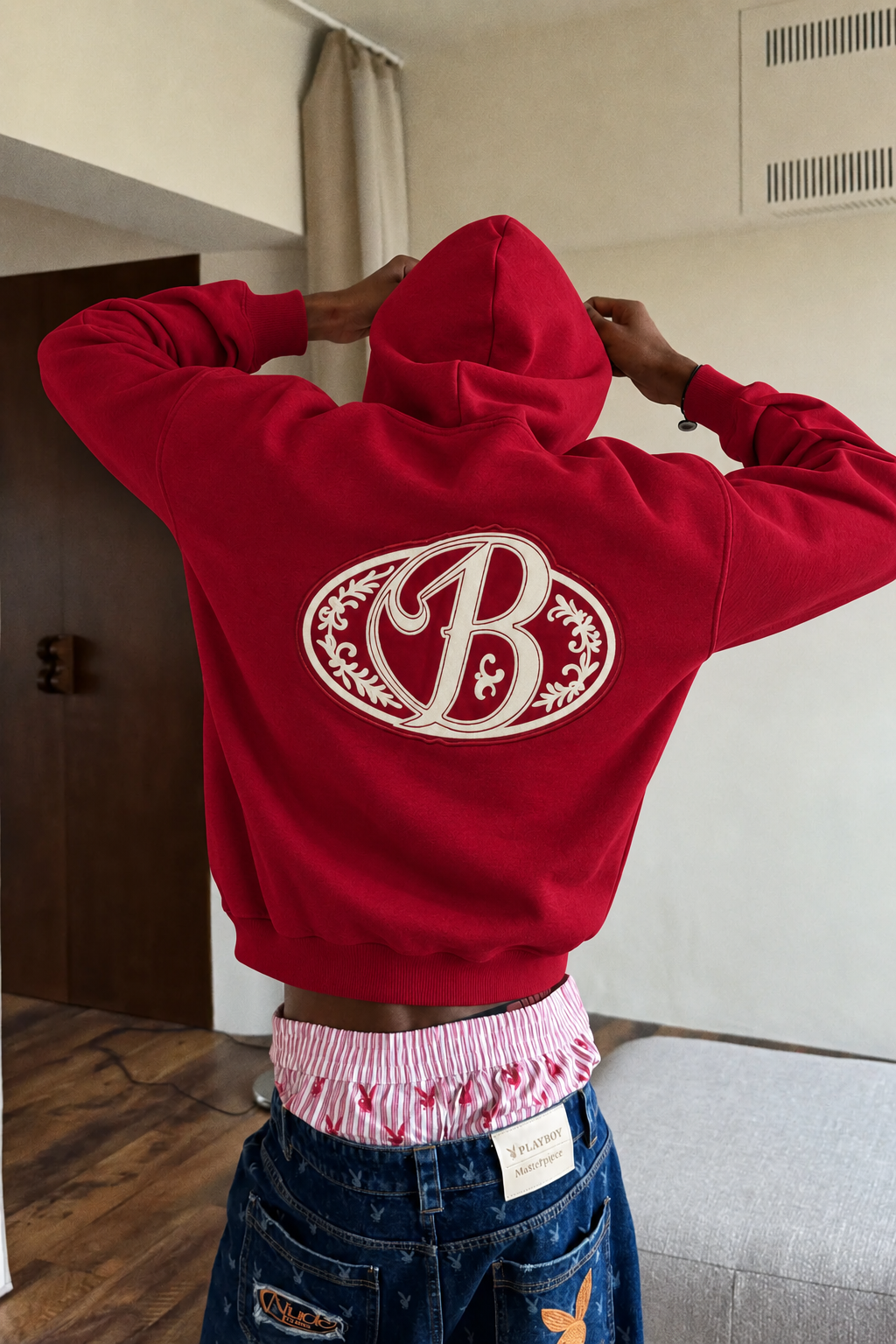 Polerón rojo big logo 3D