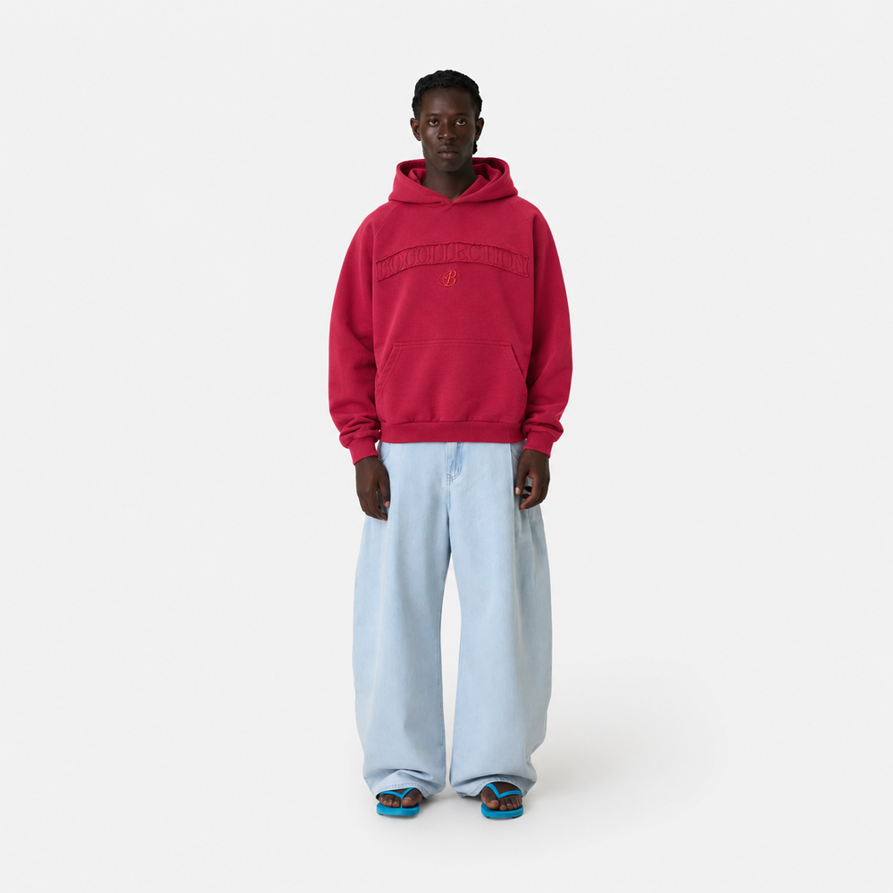 Hoodie Essential rojo italiano