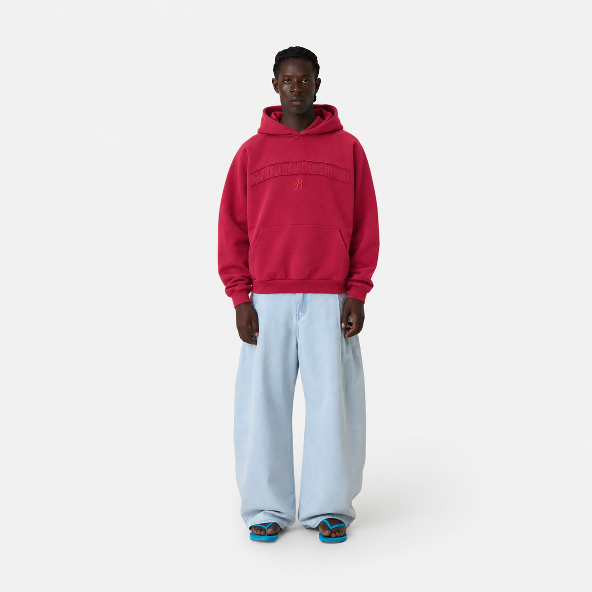 Hoodie Essential rojo italiano