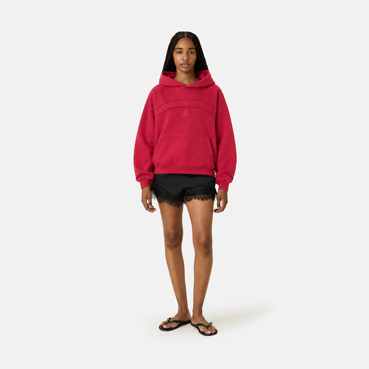 Hoodie Essential rojo italiano