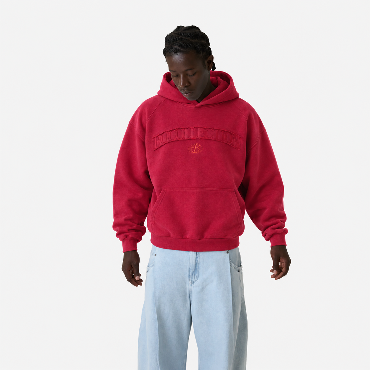 Hoodie Essential rojo italiano