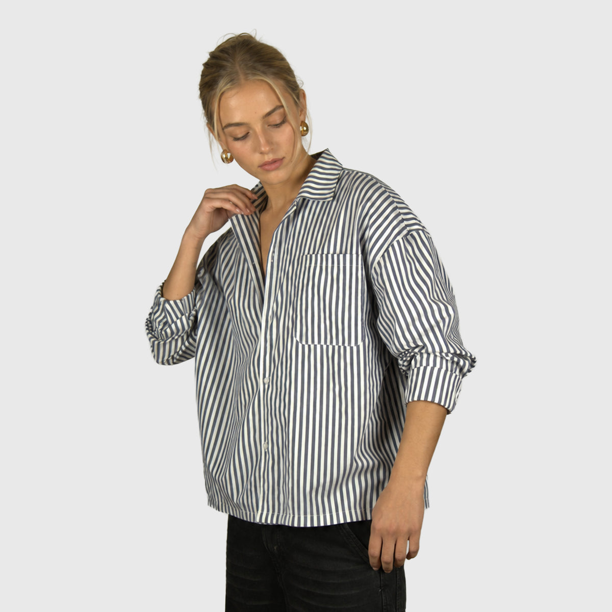 Camisa boxy blue elite club — detalle