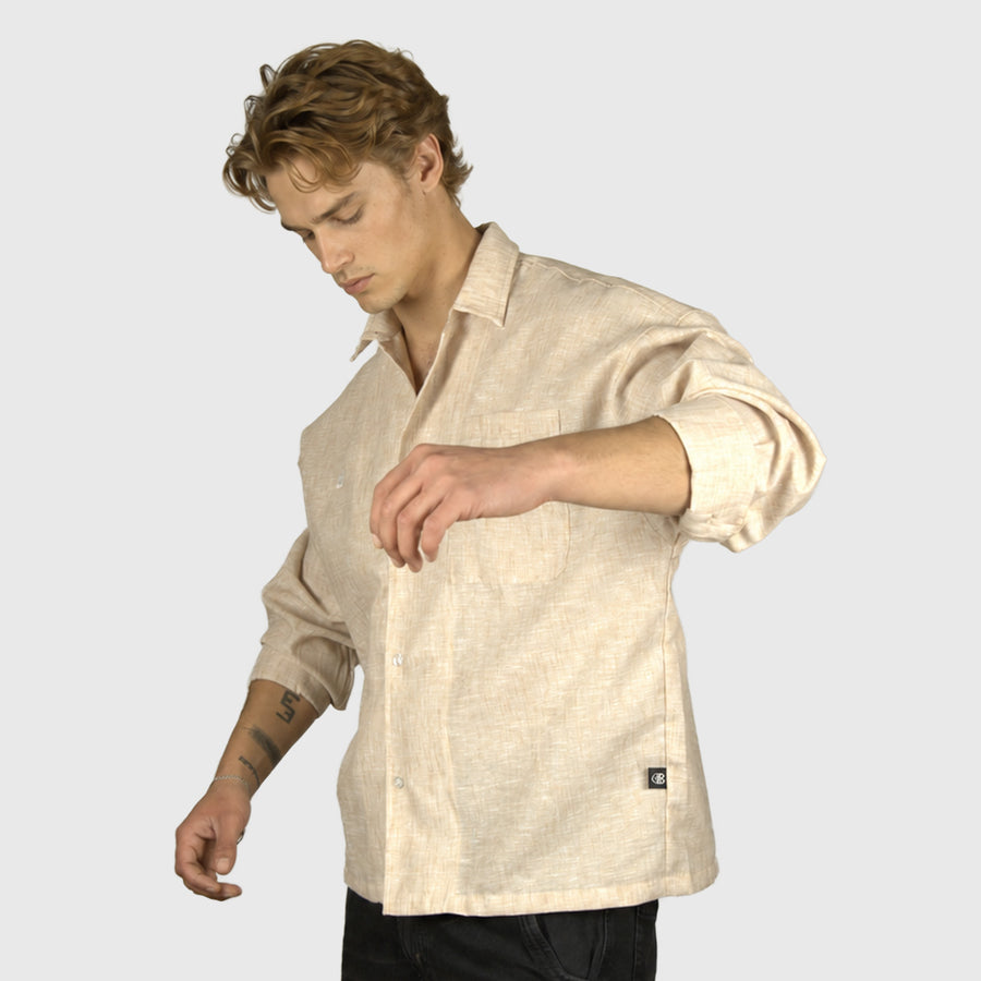 Camisa boxy beige elite club