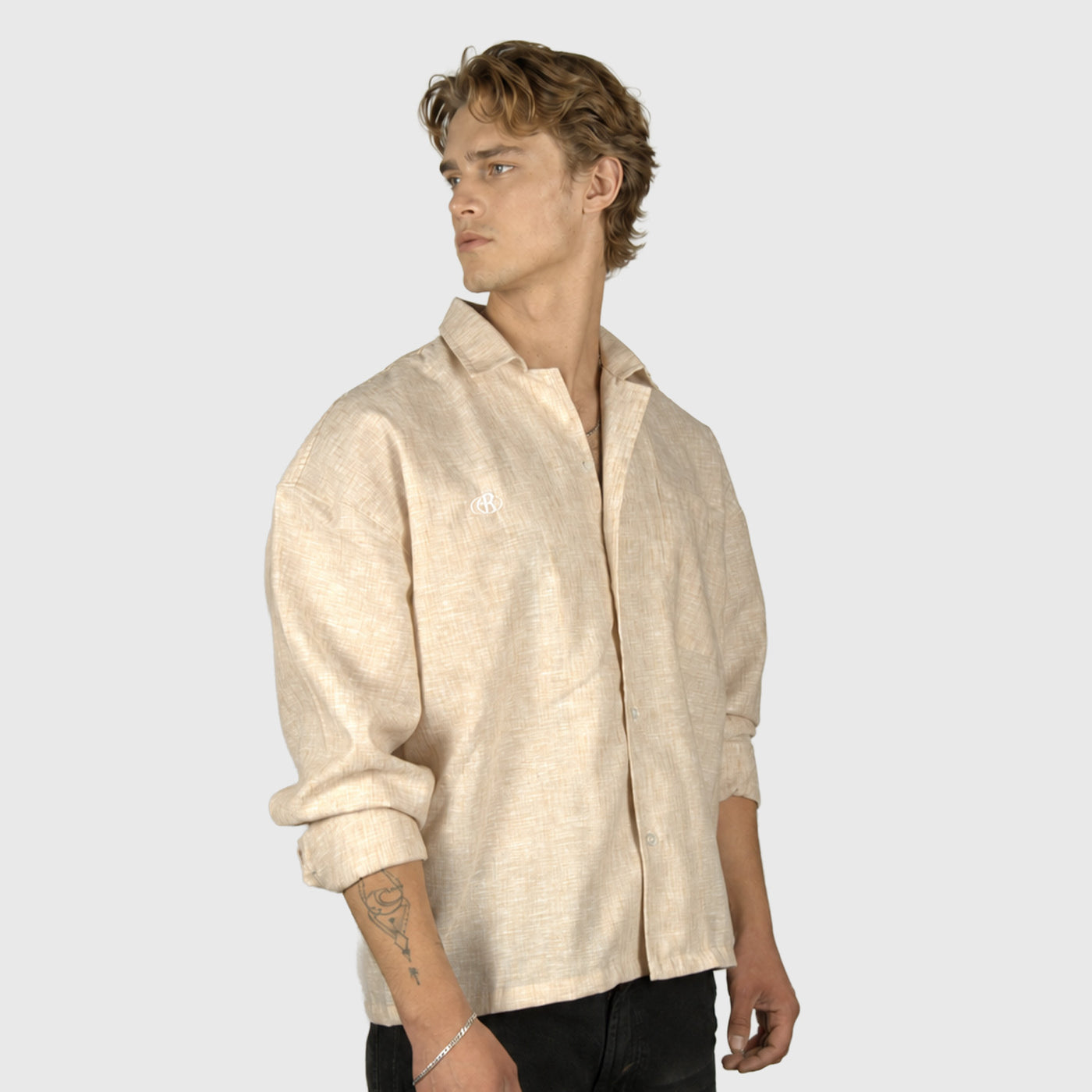 Camisa boxy beige elite club