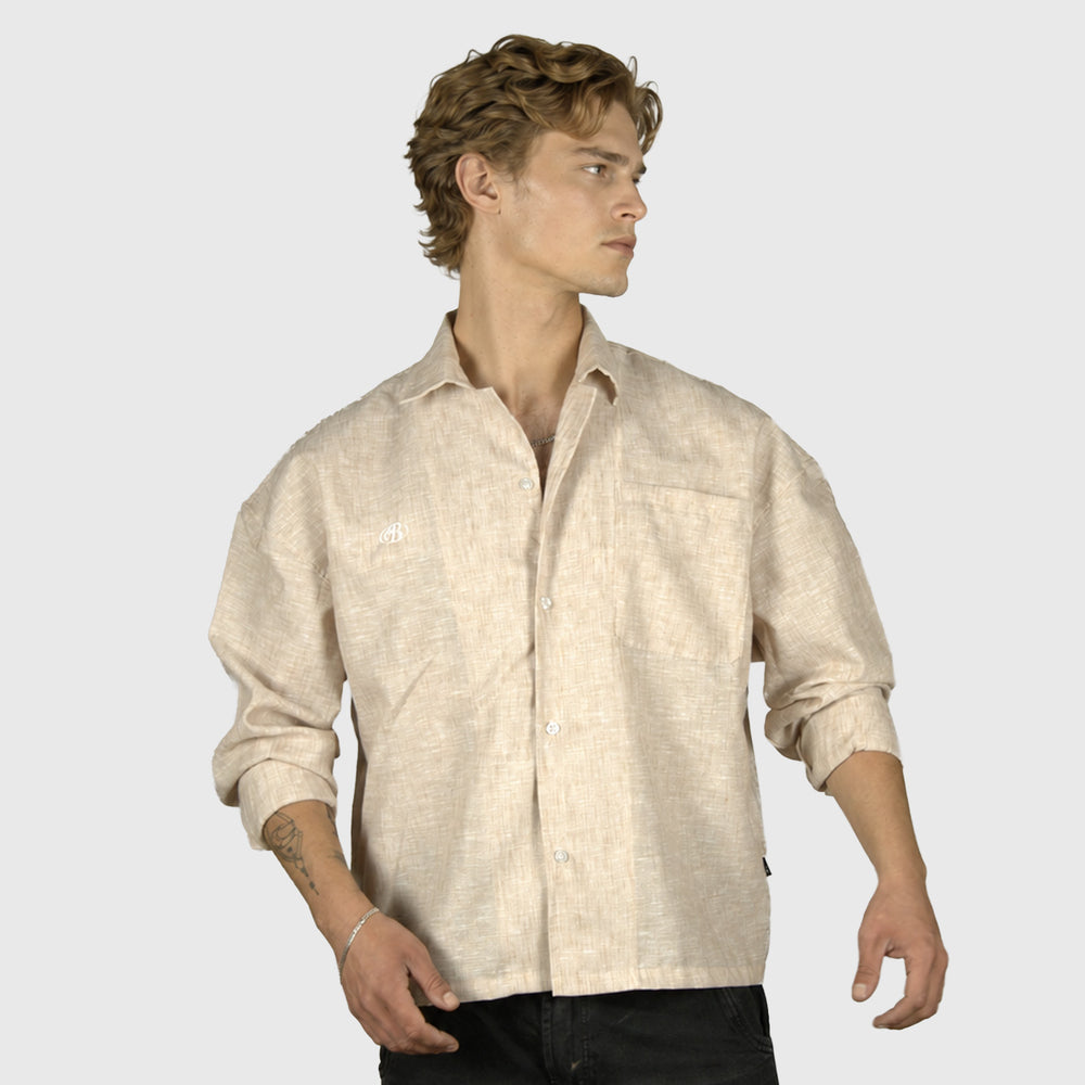 Camisa boxy beige elite club