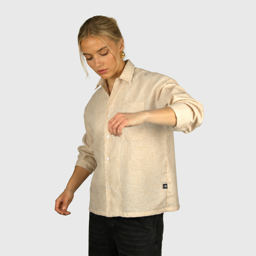 Camisa boxy beige elite club