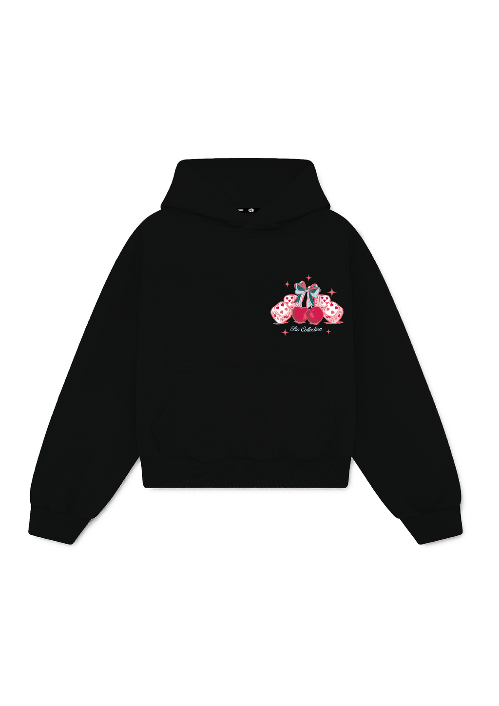 Hoodie oversize black Bo Lucky girls - Summer series