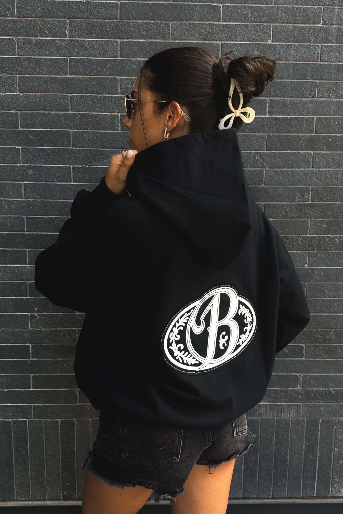 Hoodie black big logo 3D - BO COLLECTION ®