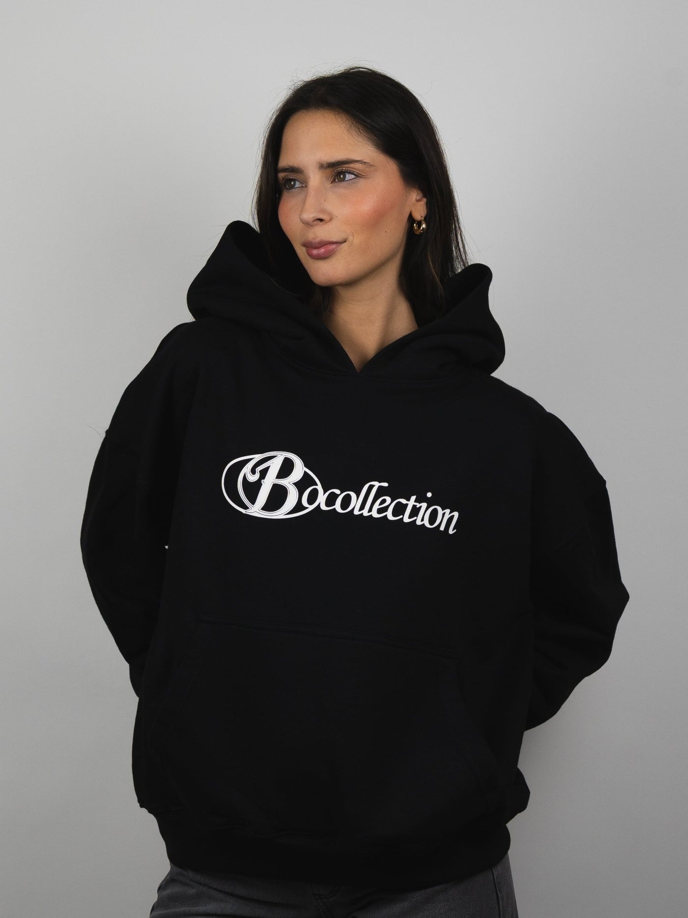 Hoodie black big logo 3D - BO COLLECTION ®