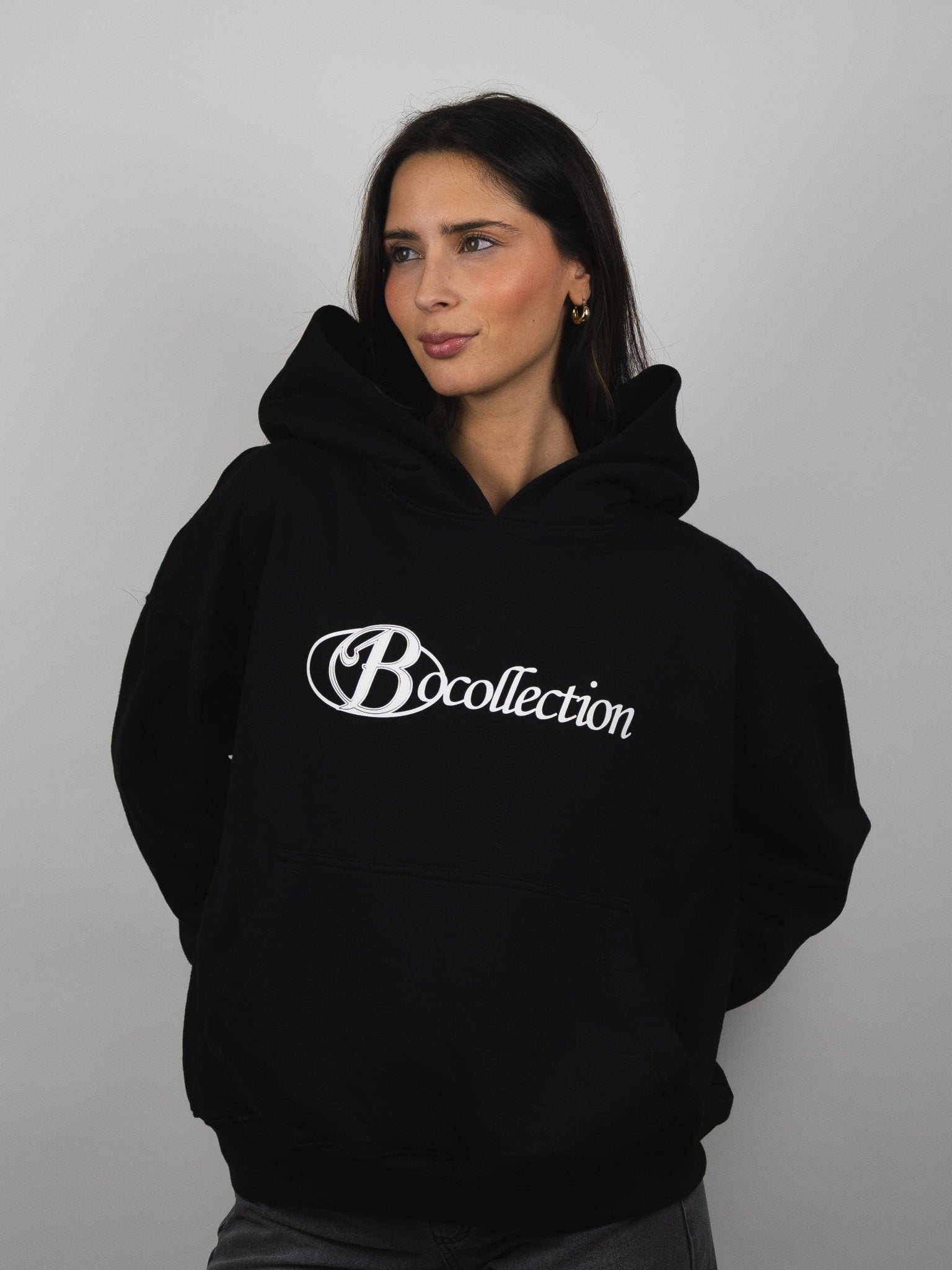 Hoodie black big logo 3D - BO COLLECTION ®