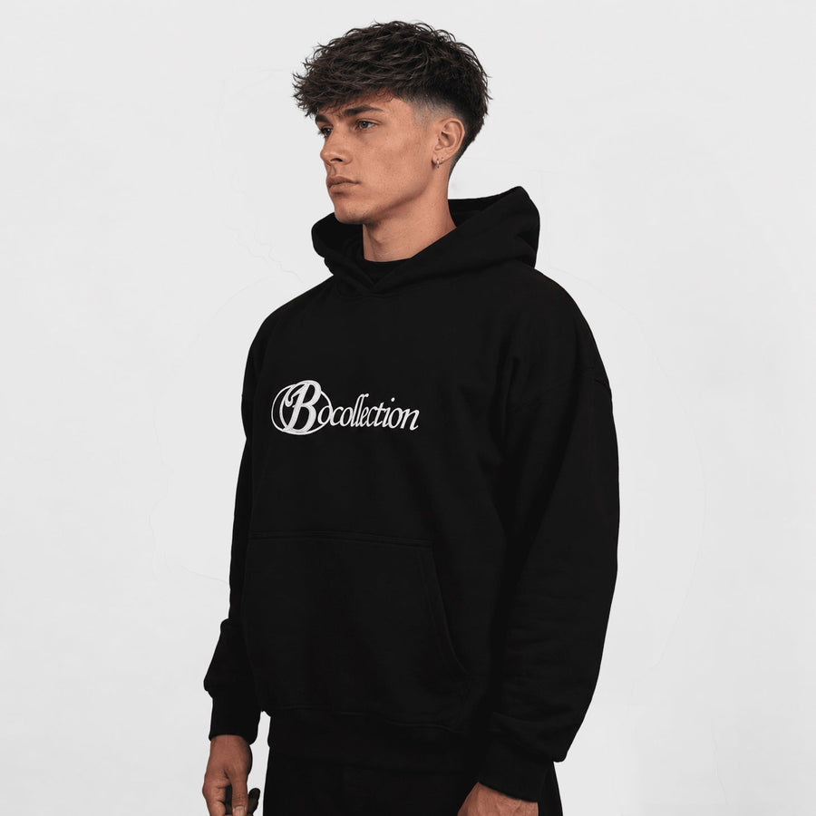 Hoodie black big logo 3D - BO COLLECTION ®