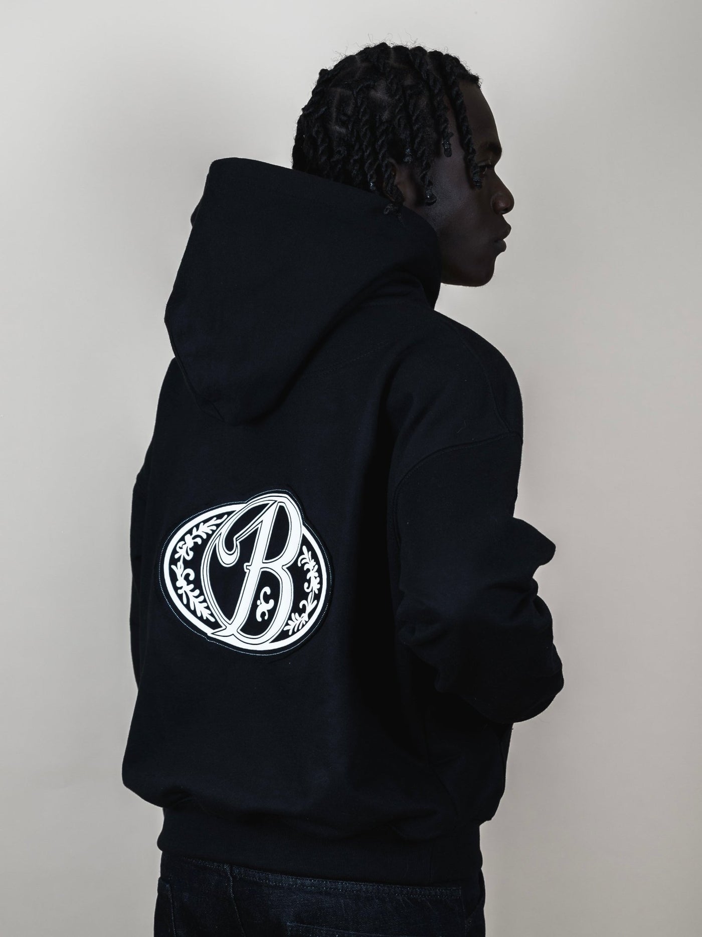 Hoodie black big logo 3D - BO COLLECTION ®