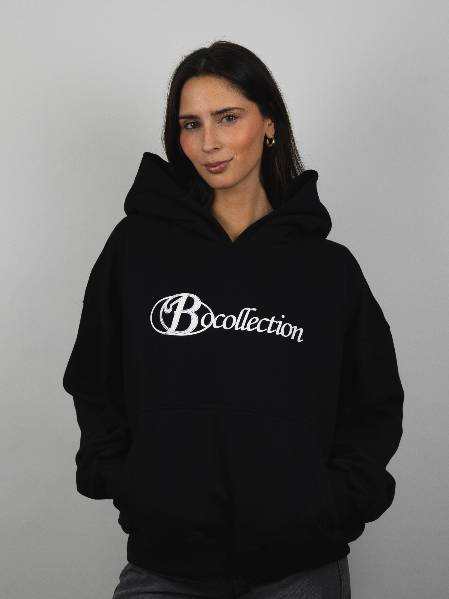 Hoodie black big logo 3D - BO COLLECTION ®