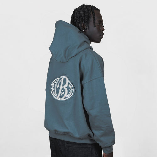 Hoodie grey big logo 3D - BO COLLECTION ®