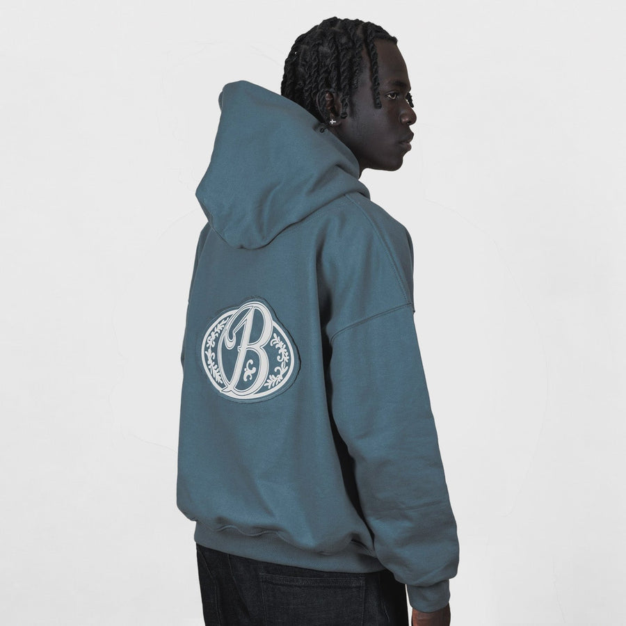 Hoodie grey big logo 3D - BO COLLECTION ®