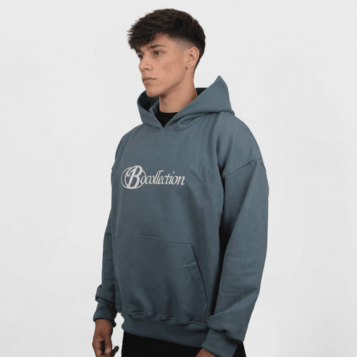 Hoodie grey big logo 3D - BO COLLECTION ®