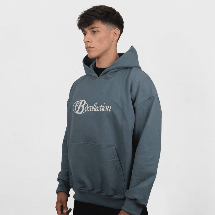 Hoodie grey big logo 3D - BO COLLECTION ®