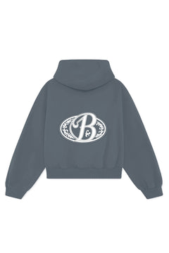 Hoodie grey big logo 3D - BO COLLECTION ®