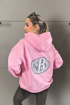 Hoodie pink big logo 3D special edition - BO COLLECTION ®