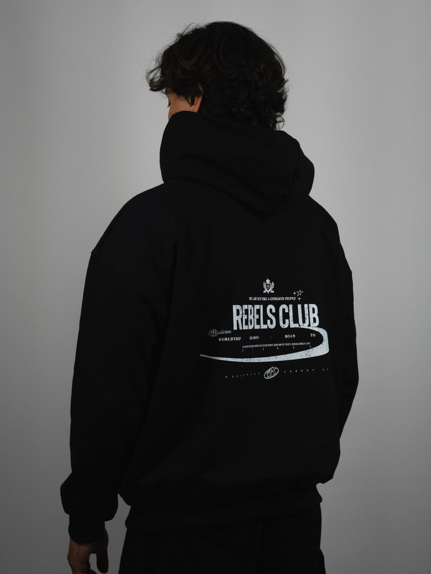 Hoodie rebels club black - BO COLLECTION ®