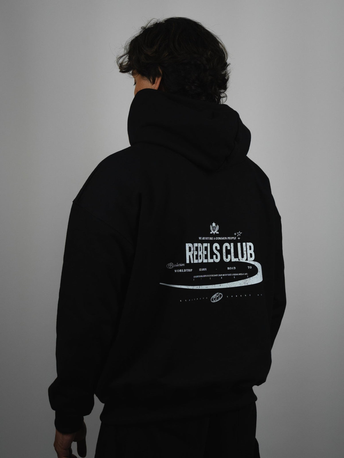 Hoodie rebels club black - BO COLLECTION ®