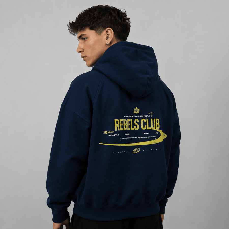 Hoodie rebels club blue - BO COLLECTION ®