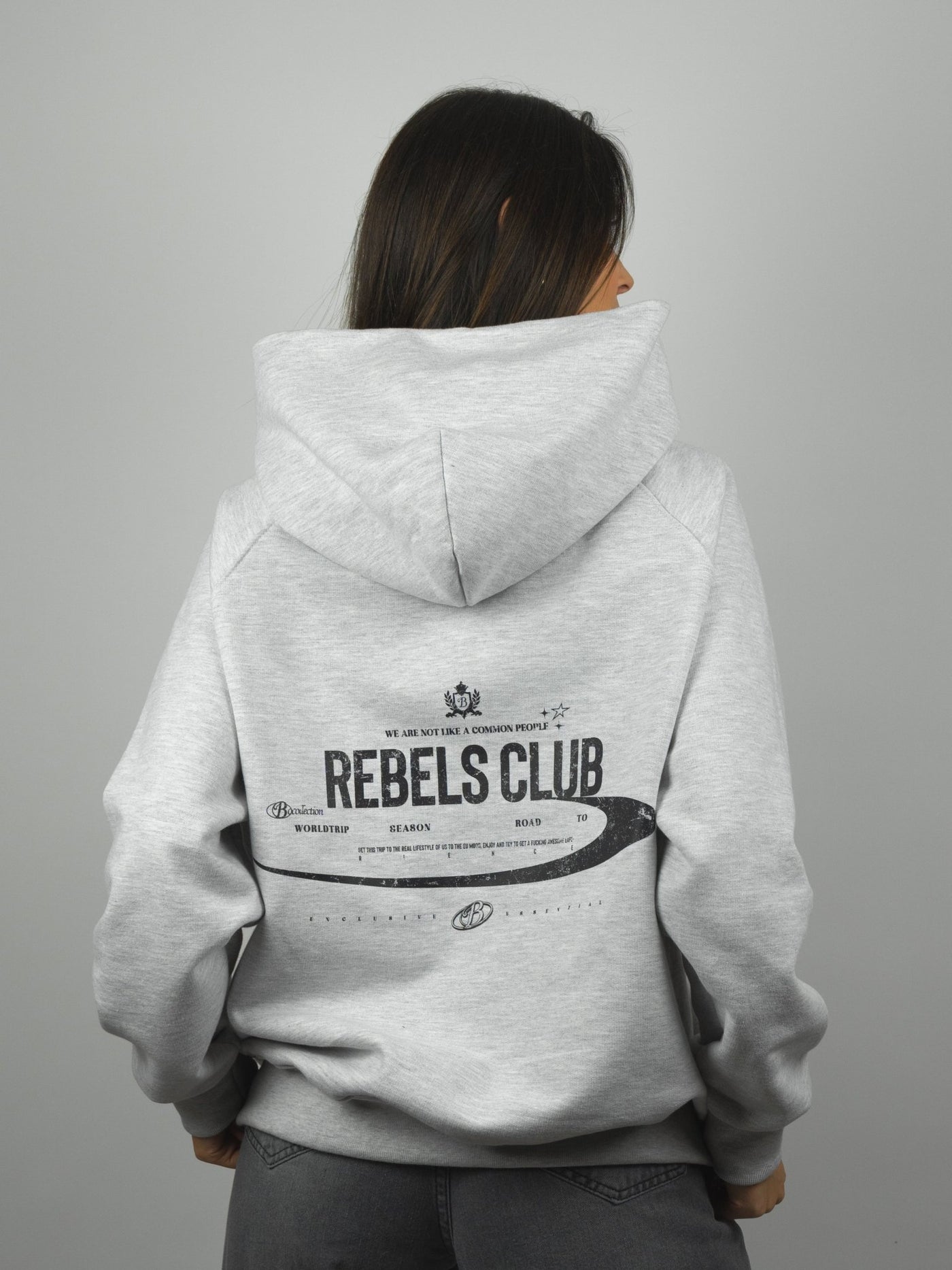 Hoodie Rebels club gris - BO COLLECTION ®