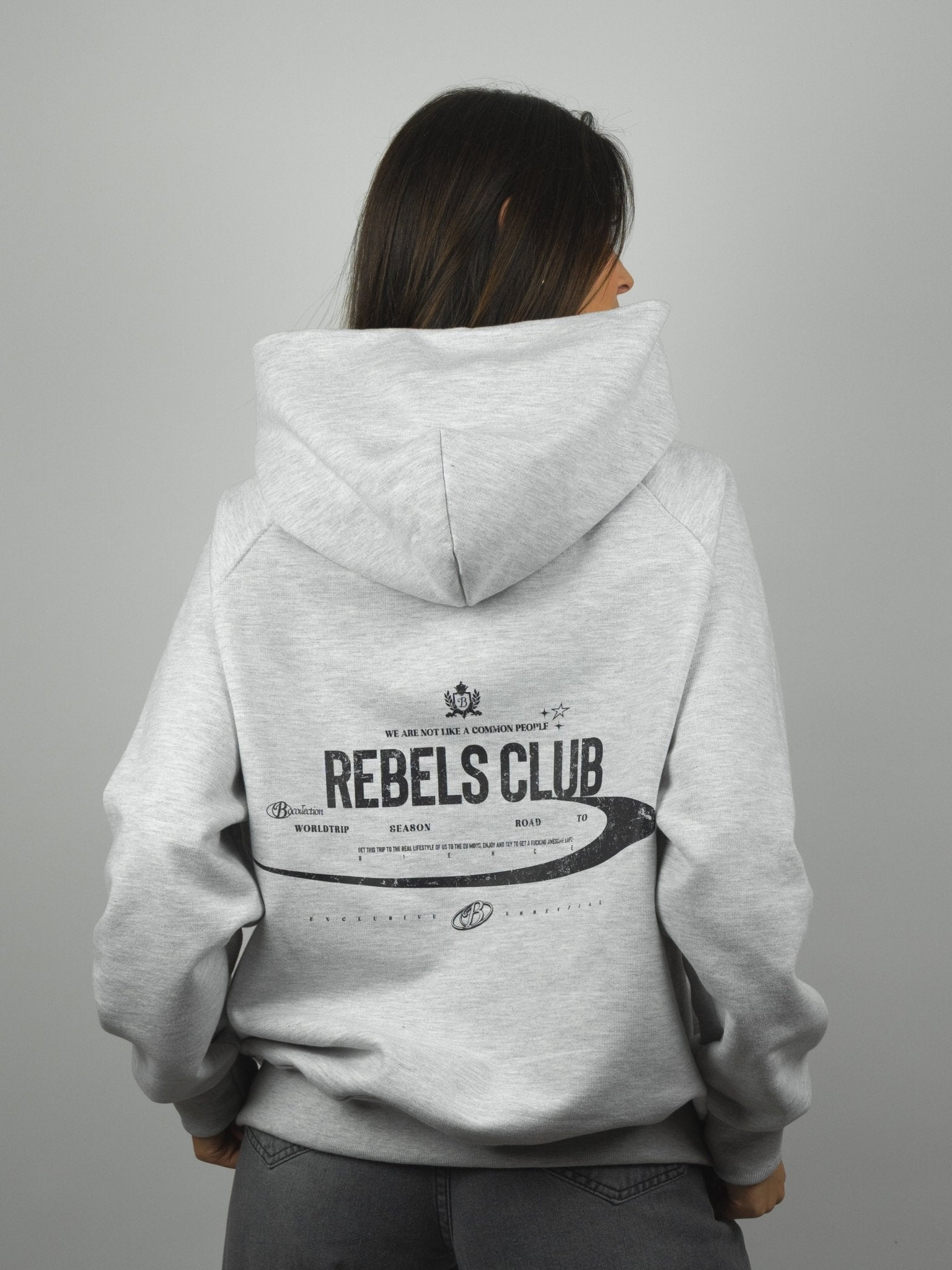Hoodie Rebels club gris - BO COLLECTION ®