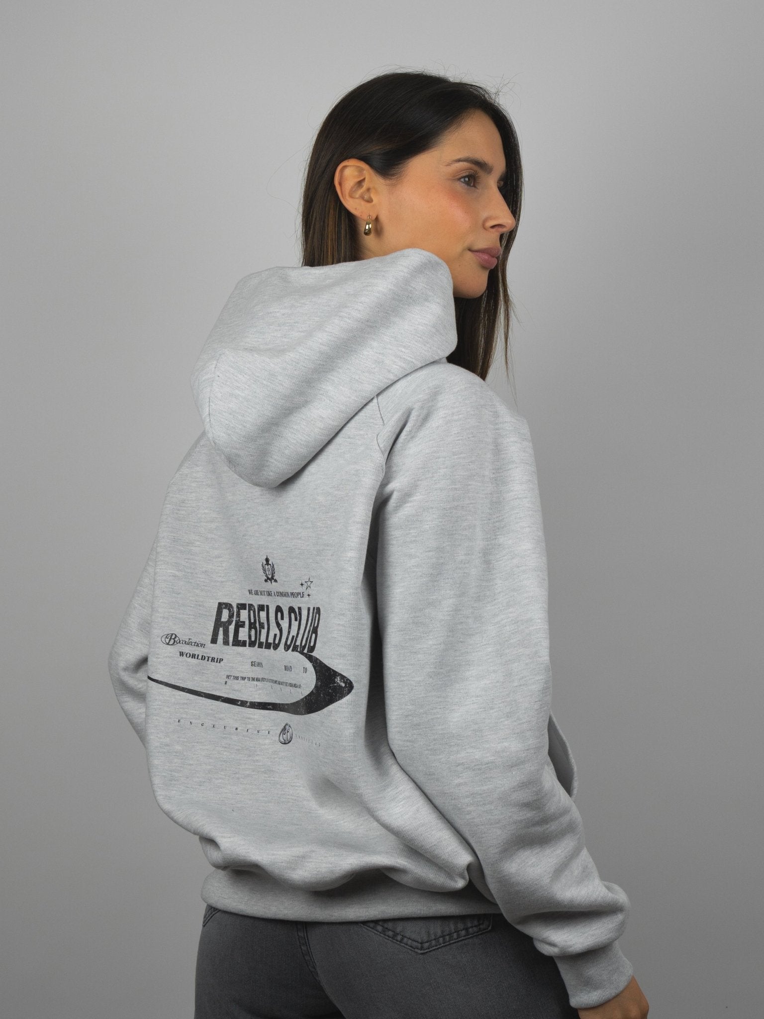 Hoodie Rebels club gris - BO COLLECTION ®
