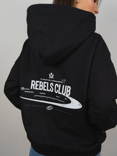 Hoodie Rebels club negro - BO COLLECTION ®