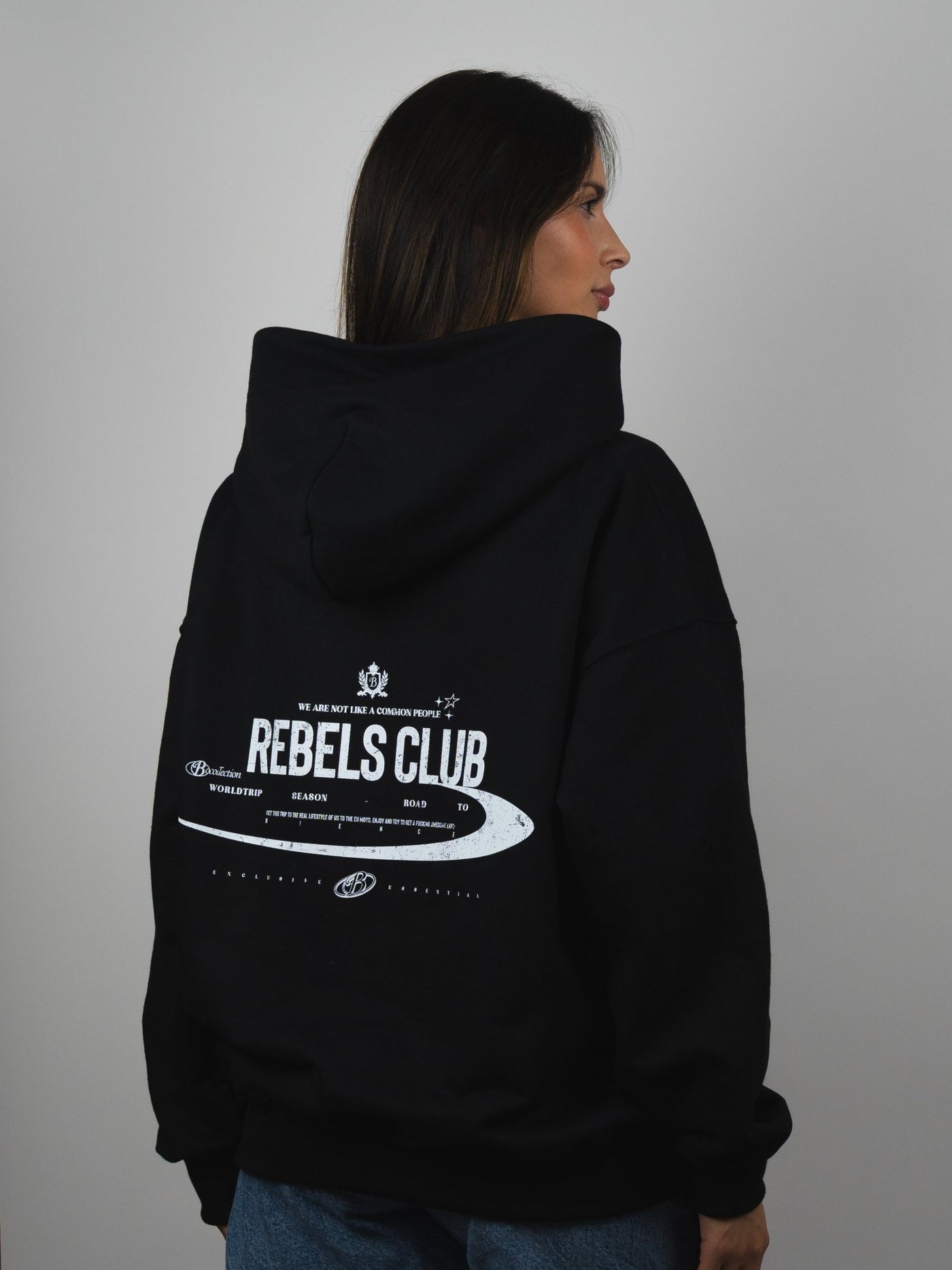 Hoodie Rebels club negro - BO COLLECTION ®