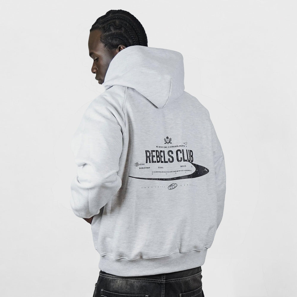 Hoodie rebels club soft grey - BO COLLECTION ®