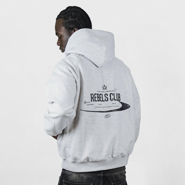 Hoodie rebels club soft grey - BO COLLECTION ®