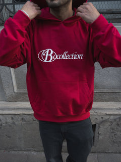 Hoodie red big logo 3D - BO COLLECTION ®