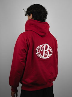 Hoodie red big logo 3D - BO COLLECTION ®