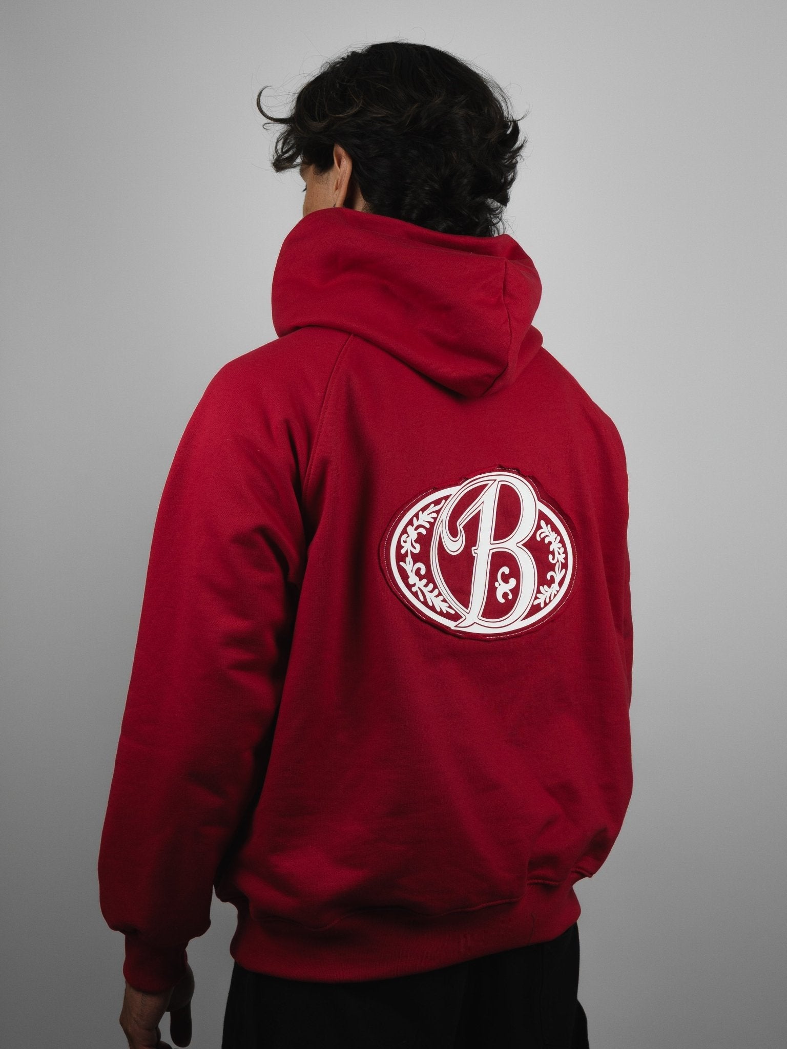 Hoodie red big logo 3D - BO COLLECTION ®