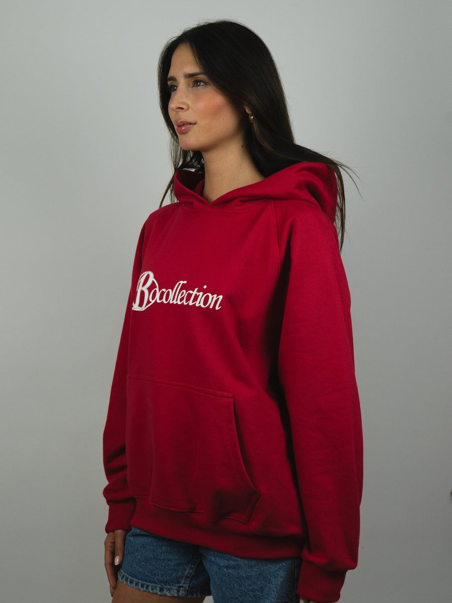 Hoodie red big logo 3D - BO COLLECTION ®