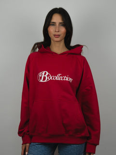 Hoodie red big logo 3D - BO COLLECTION ®