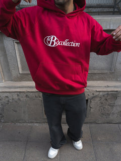 Hoodie red big logo 3D - BO COLLECTION ®